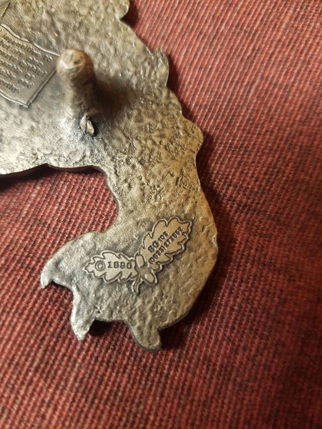 Fibbia vintage 1990 Bulldog Buckle Co. Autentica