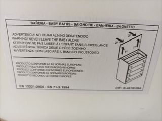 Comoda cambiador bañera bebe