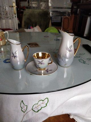 Juego de una taza de café vintage 