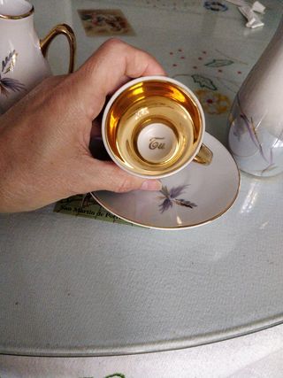 Juego de una taza de café vintage 