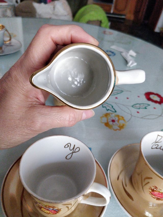 Juego de café , tú y yo ,vintage , segunda mano