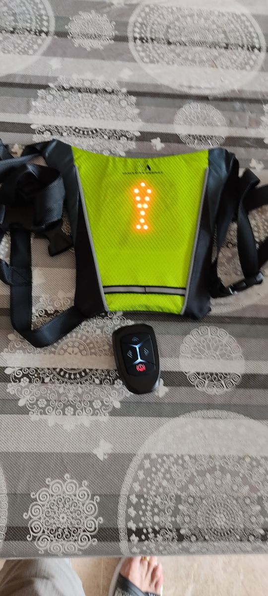 Mochila señalizadora seguridad bici o pa