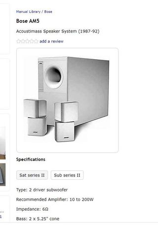 Altavoces Bose Acoustimass AM 5 Series III