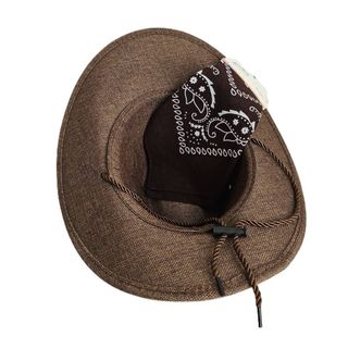 Sombrero Cowboy Vaquero para Adulto Pañuelo Marrón
