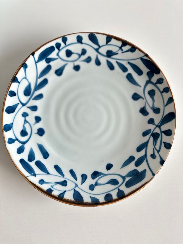 Plato plano de ceramica