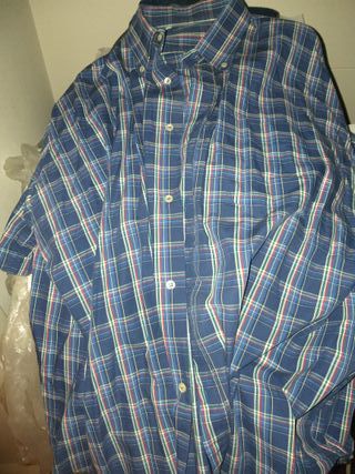 camicia anni 90a quadri bianco-blu