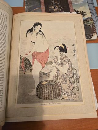 Revista de 1929 con láminas orientales japonesas