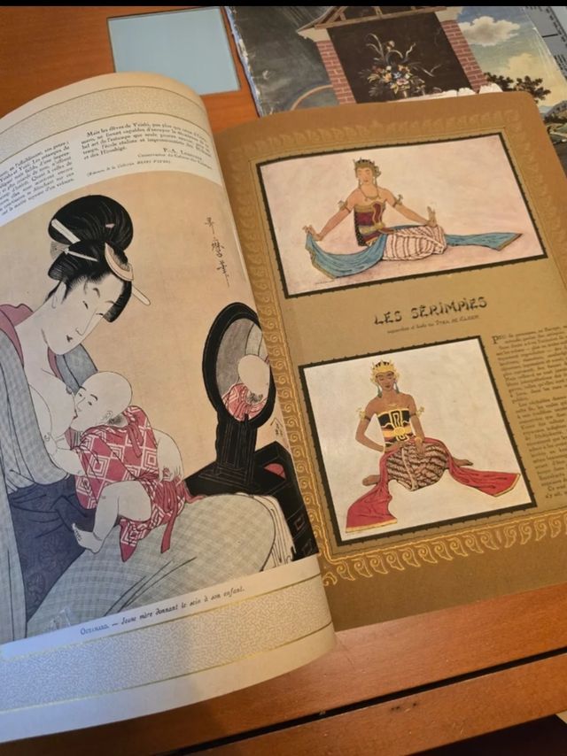 Revista de 1929 con láminas orientales japonesas