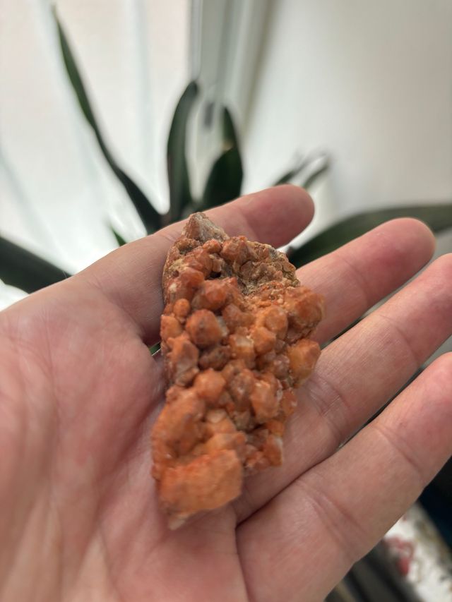 Mineral drusa cuarzo hematoide