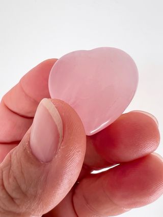 Coraçao de quartzo rosa