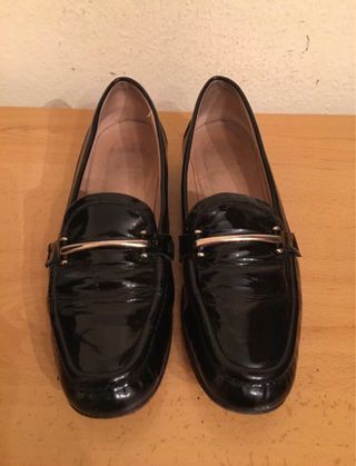 UTERQÜE  mocasines charol mujer 37 