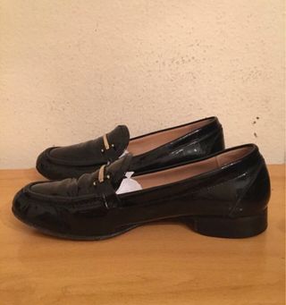 UTERQÜE  mocasines charol mujer 37 