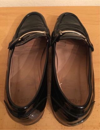 UTERQÜE  mocasines charol mujer 37 