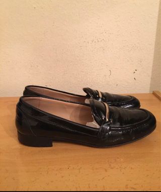 UTERQÜE  mocasines charol mujer 37 
