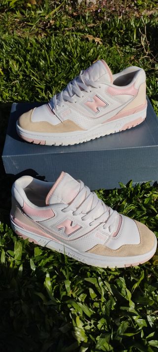 Zapatillas Mujer New Balance 550 Rosa y Blanco