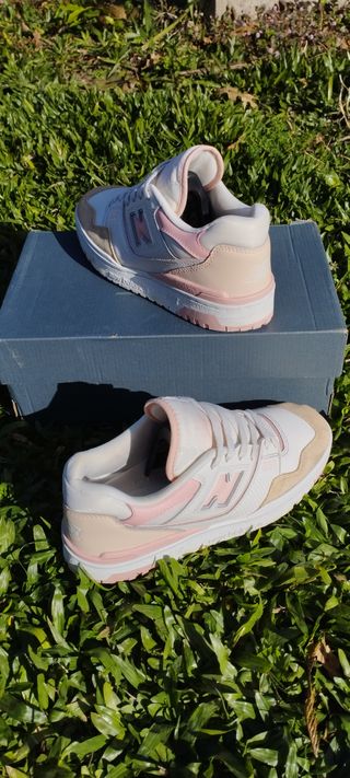 Zapatillas Mujer New Balance 550 Rosa y Blanco