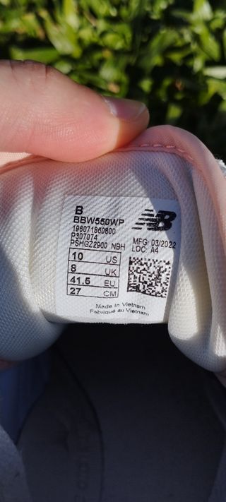 Zapatillas Mujer New Balance 550 Rosa y Blanco