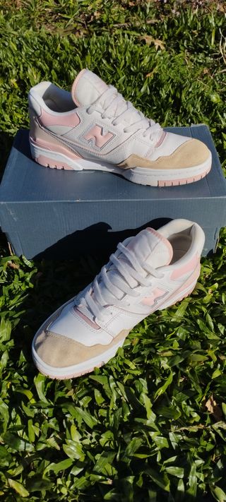 Zapatillas Mujer New Balance 550 Rosa y Blanco