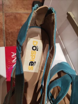 Sandalias plataforma azul talla 37 Dospies