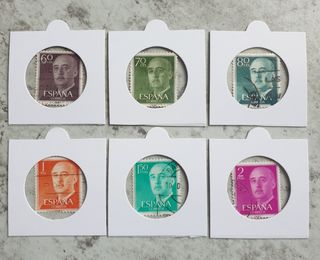 Lote 6 sellos Edifil 1150 al 1158 Franco Año 1955