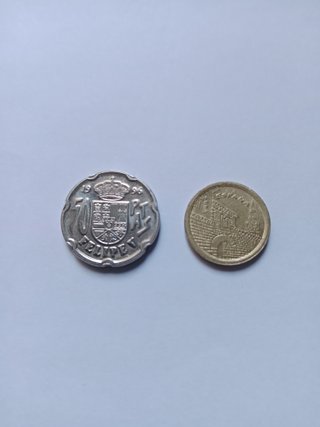 Lote 2 monedas España 1996: Felipe V , La Rioja