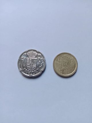 Lote 2 monedas España 1996: Felipe V , La Rioja