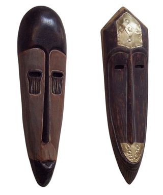 Coppia di maschere etniche