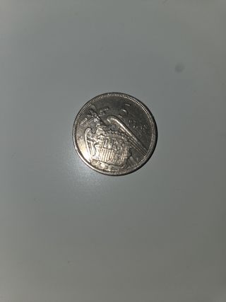 Moneda 5 ptas año 1957