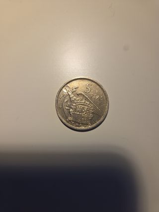 Moneda 5 ptas año 1957