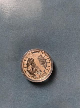 500 Lire argento FdC PROOF-MONDIALI DI CALCIO 1990