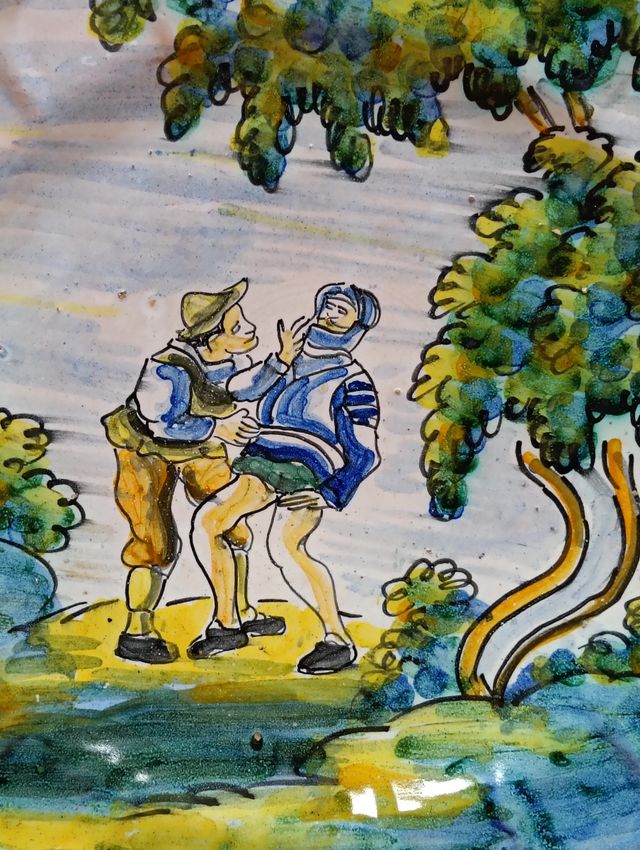 Antiguo plato cerámica de Talavera