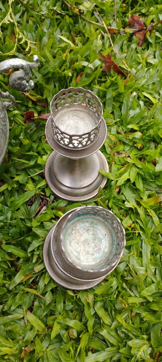 Juego de 4 Piezas de Plata Portuguesa Castro