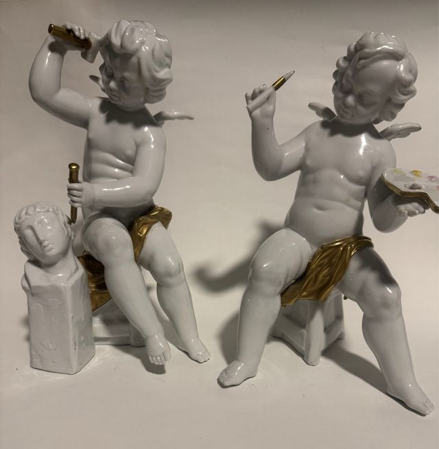 Ángeles de porcela decorativos López Moreno