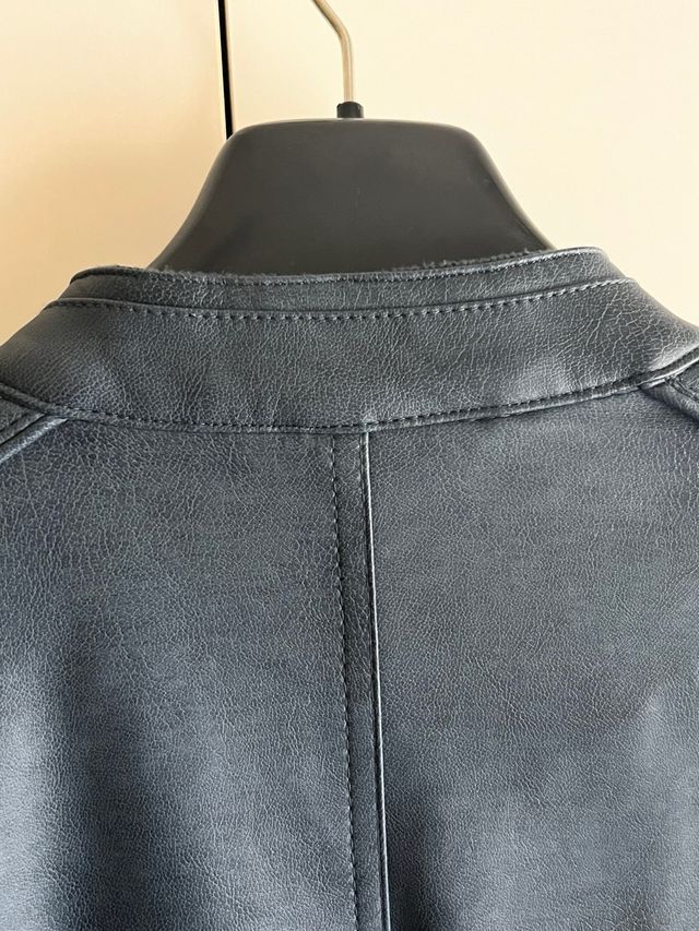 Giacca biker effetto pelle Alcott blu