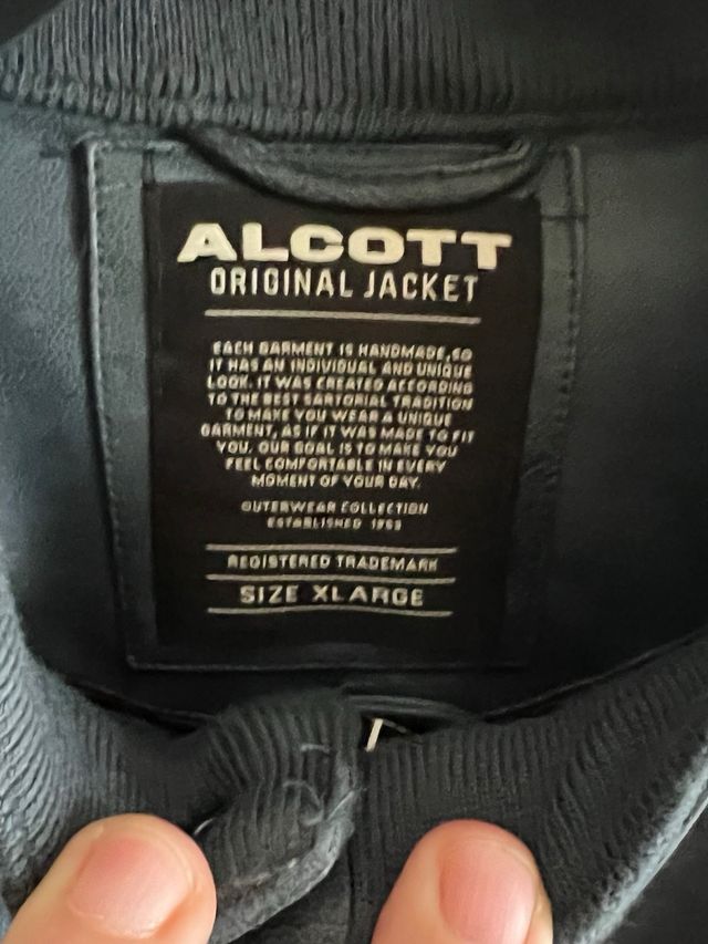 Giacca biker effetto pelle Alcott blu