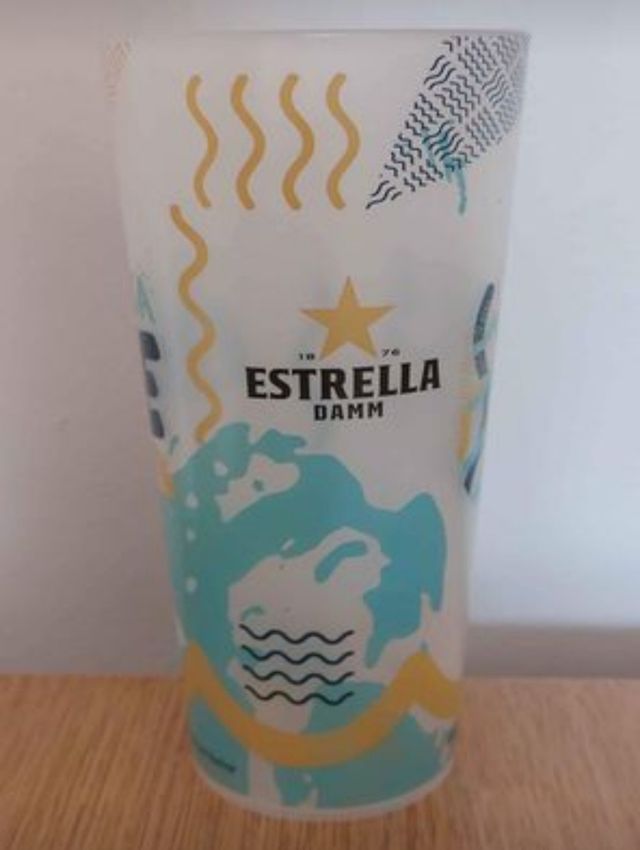 Vaso festival Mallorca Live. Azul amarillo