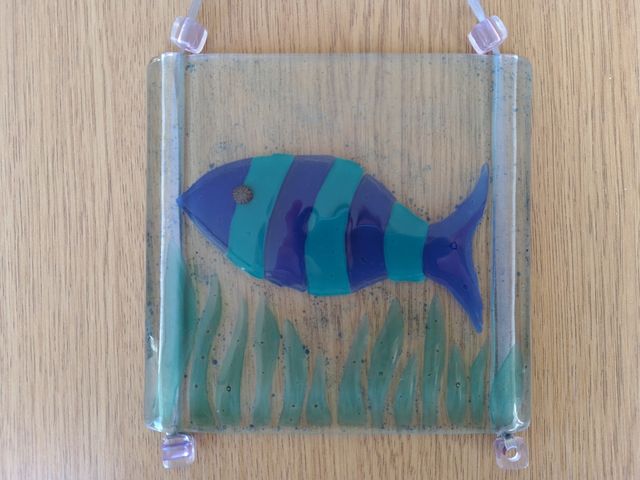 Cuadro de cristal fundido. Artesanal.