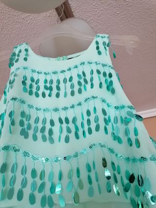 Vestido fiesta color menta