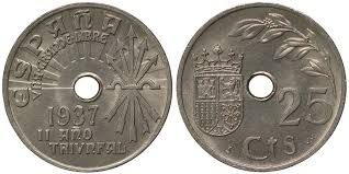 2 moneda 25 ctmos 1937
