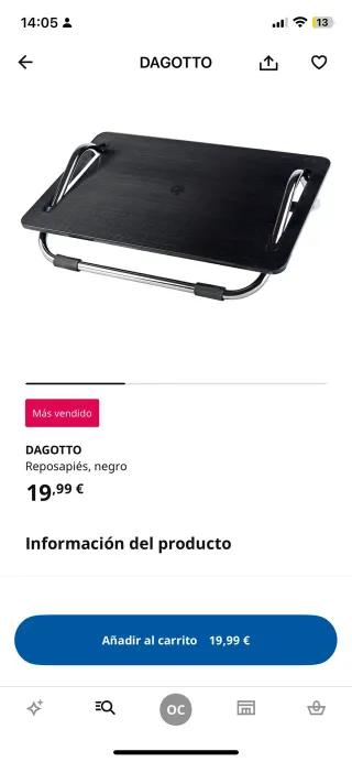 Reposapies de oficina