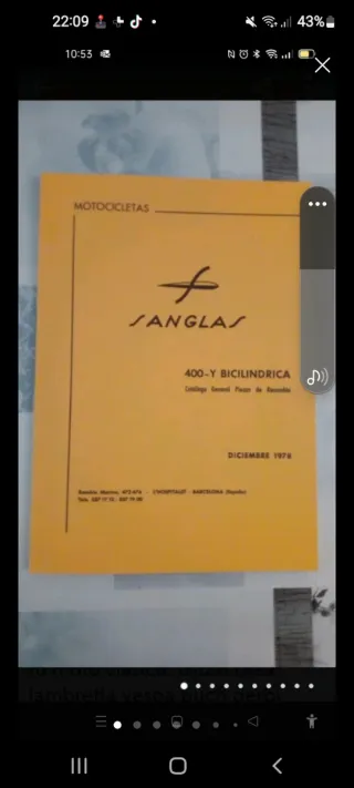 manual usuario sanglas 400Y y de despiece.