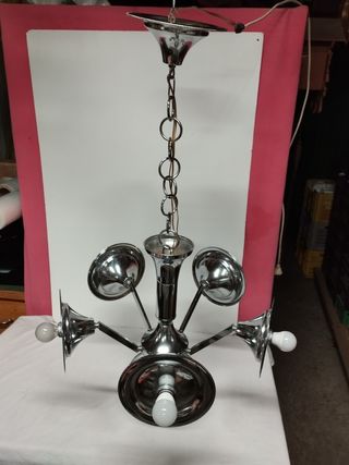 Lampadario cromato design space age