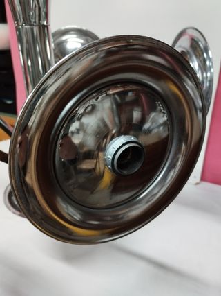 Lampadario cromato design space age