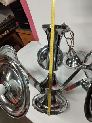 Lampadario cromato design space age