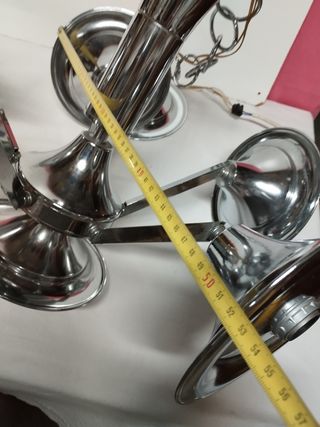 Lampadario cromato design space age