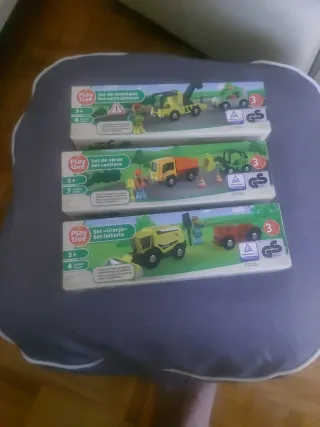3 sets madera Camión, tractor, maquinas madera