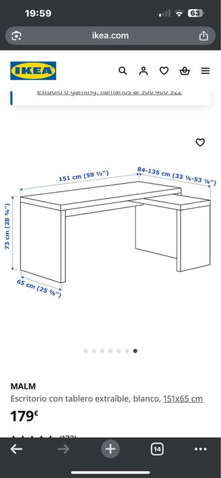 Escritorio IKEA negro