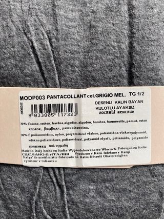 Pantacollant grigio tg I Calzedonia
