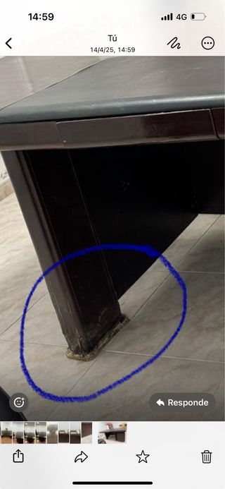 Mesa escritorio o despacho madera maciza.