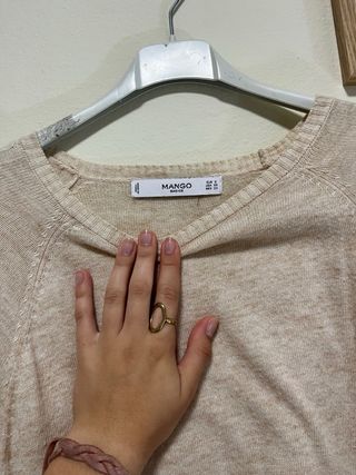 Jersey de Mango color crema